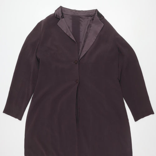 Libra Women's Purple Long Sleeve Button Coat