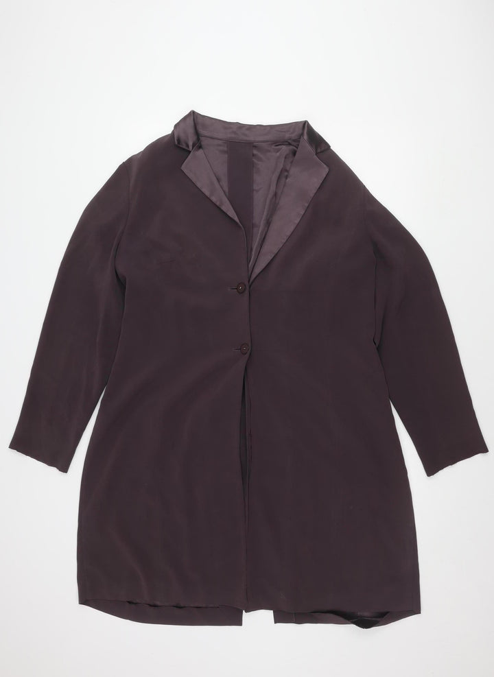 Libra Women's Purple Long Sleeve Button Coat