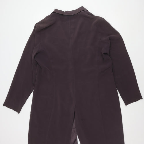 Libra Women's Purple Long Sleeve Button Coat