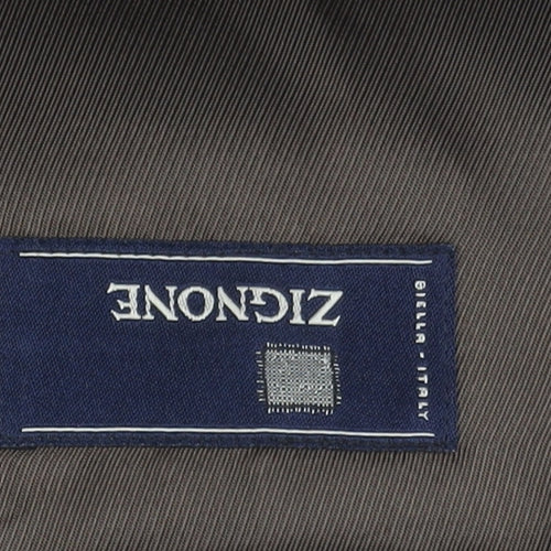 Zignone Men's Brown Check Blazer Jacket Size 44R