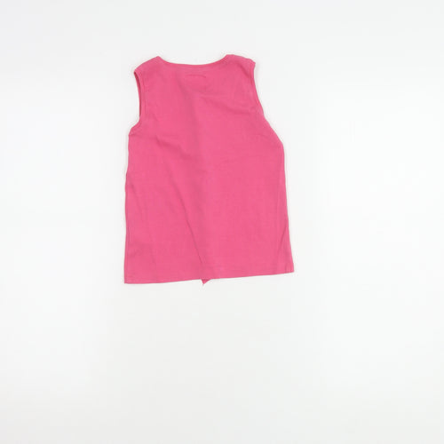 Joules Girls Pink Sleeveless Ruffle Tank Top - Size 6Y