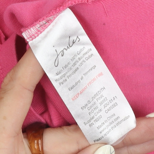 Joules Girls Pink Sleeveless Ruffle Tank Top - Size 6Y
