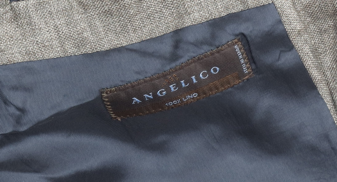 Nigel Hall Men's Grey Linen Blazer, Size 44, Regular Fit