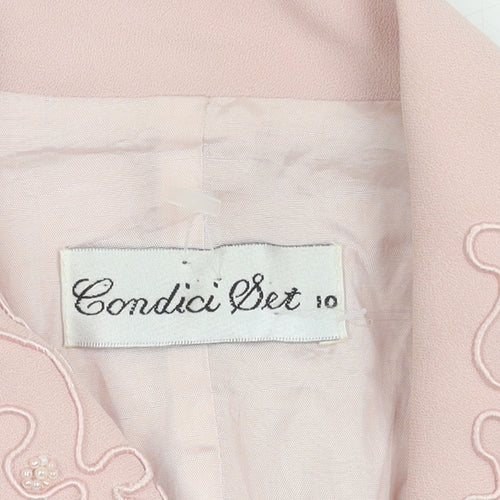 Condici Women's Pink Blazer Size 10 Double-Breasted
