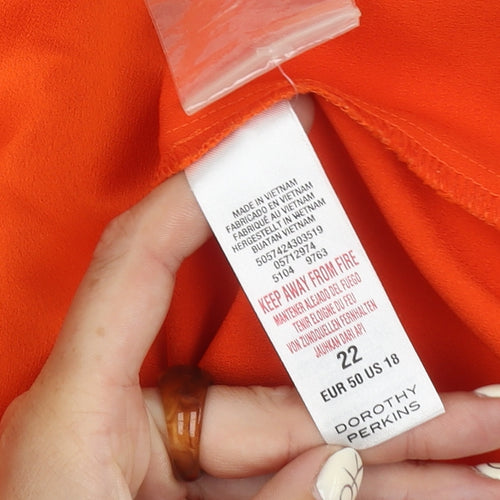 Dorothy Perkins Women's Orange Top - Size 22