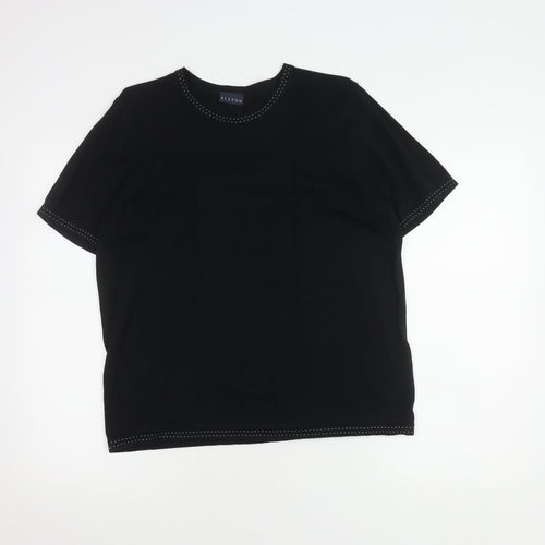Alexon Women's Black L Knit Half Sleeve Top