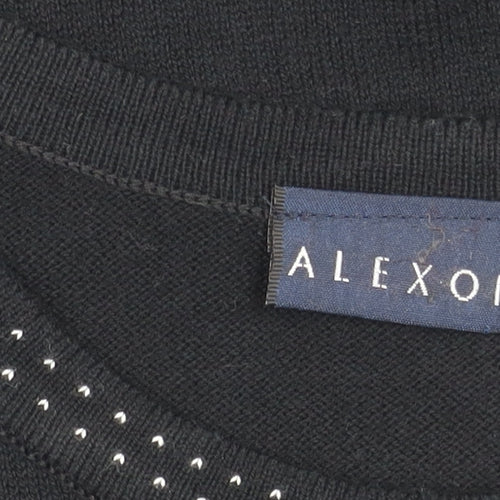 Alexon Women's Black L Knit Half Sleeve Top