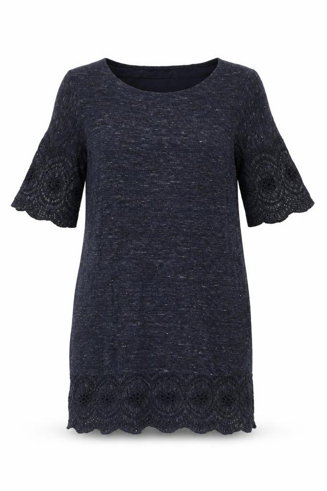 Front view of White Stuff Women's Blue Knee Length Dress