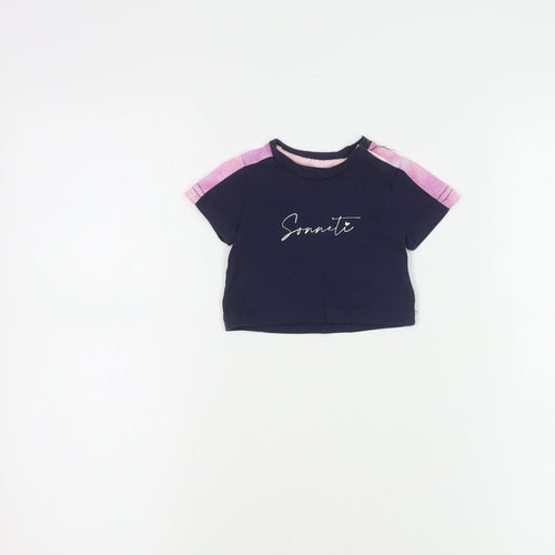 Sonneti Unisex Baby Blue & Pink T-Shirt 6-9 Months