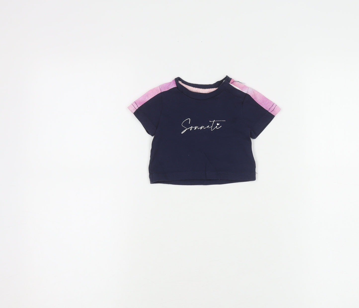 Sonneti Unisex Baby Blue & Pink T-Shirt 6-9 Months