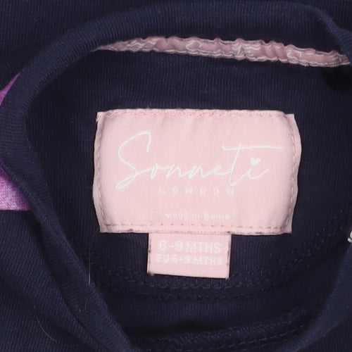 Sonneti Unisex Baby Blue & Pink T-Shirt 6-9 Months