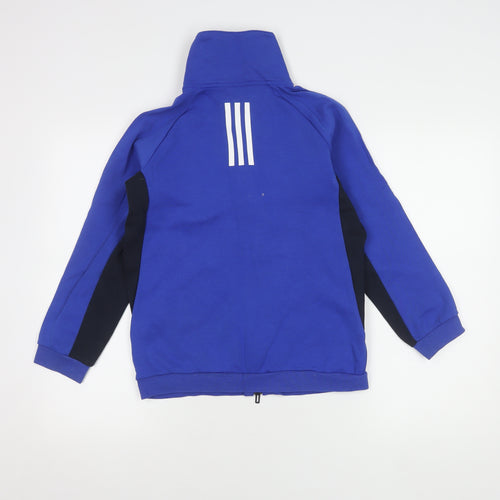 Adidas Boys Blue Track Jacket 11-12 Years with Full Zip