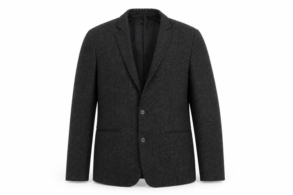 Front view of Lost Souls Men's Grey Blazer, M, Regular Fit, Autumn/Winter