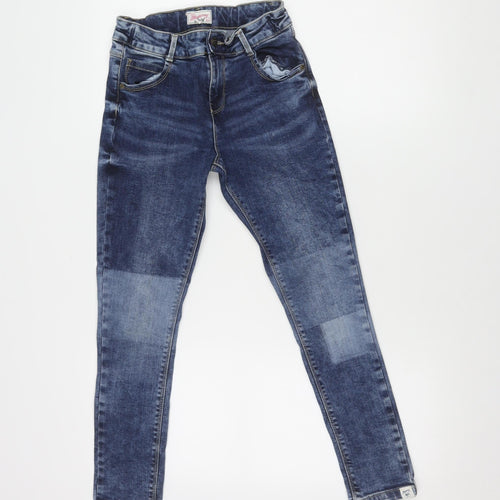 Mandarcy Girls Blue Skinny Jeans 11 Years Cotton Blend