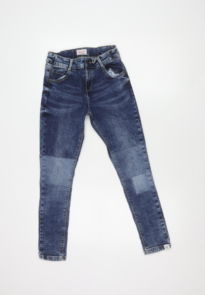Mandarcy Girls Blue Skinny Jeans 11 Years Cotton Blend