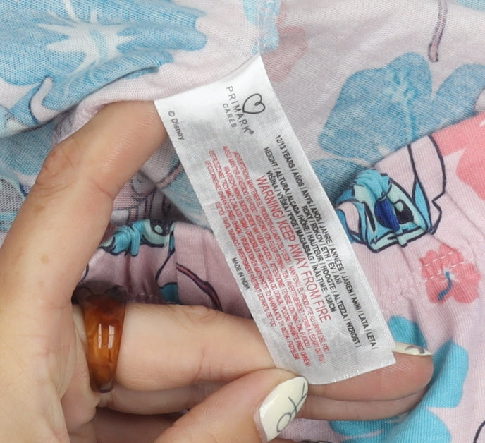 Primark Girls Stitch Sleep Shorts Multicoloured 12 Years