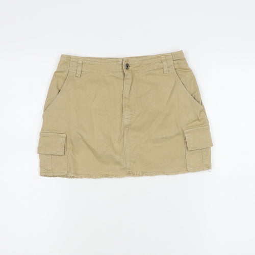 Pull & Bear Women's Beige Cargo Skirt Size 8
