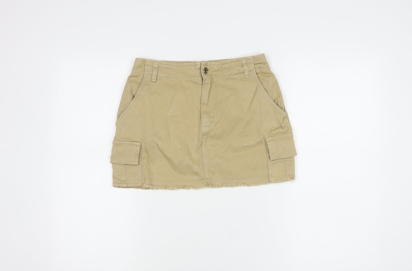 Pull & Bear Women's Beige Cargo Skirt Size 8