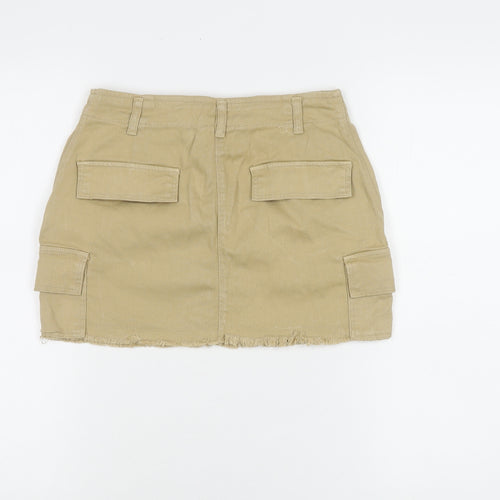 Pull & Bear Women's Beige Cargo Skirt Size 8