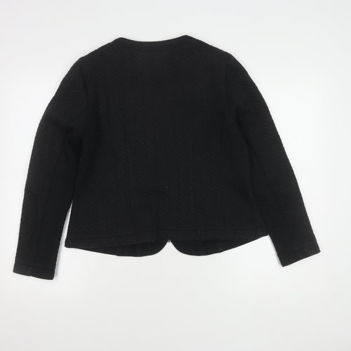 Marks & Spencer Women's Black Zip Jacket, Size 14, Excellent