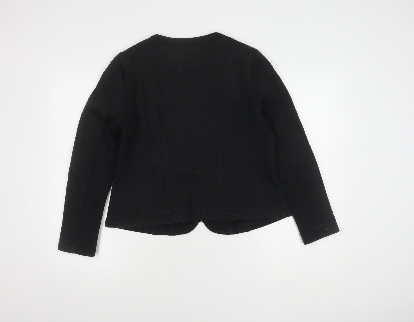 Marks & Spencer Women's Black Zip Jacket, Size 14, Excellent