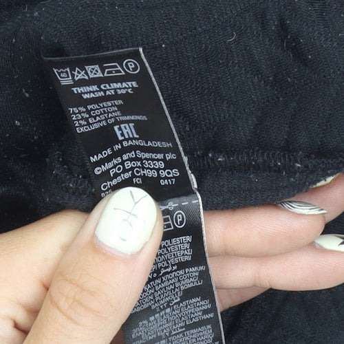 Marks & Spencer Women's Black Zip Jacket, Size 14, Excellent