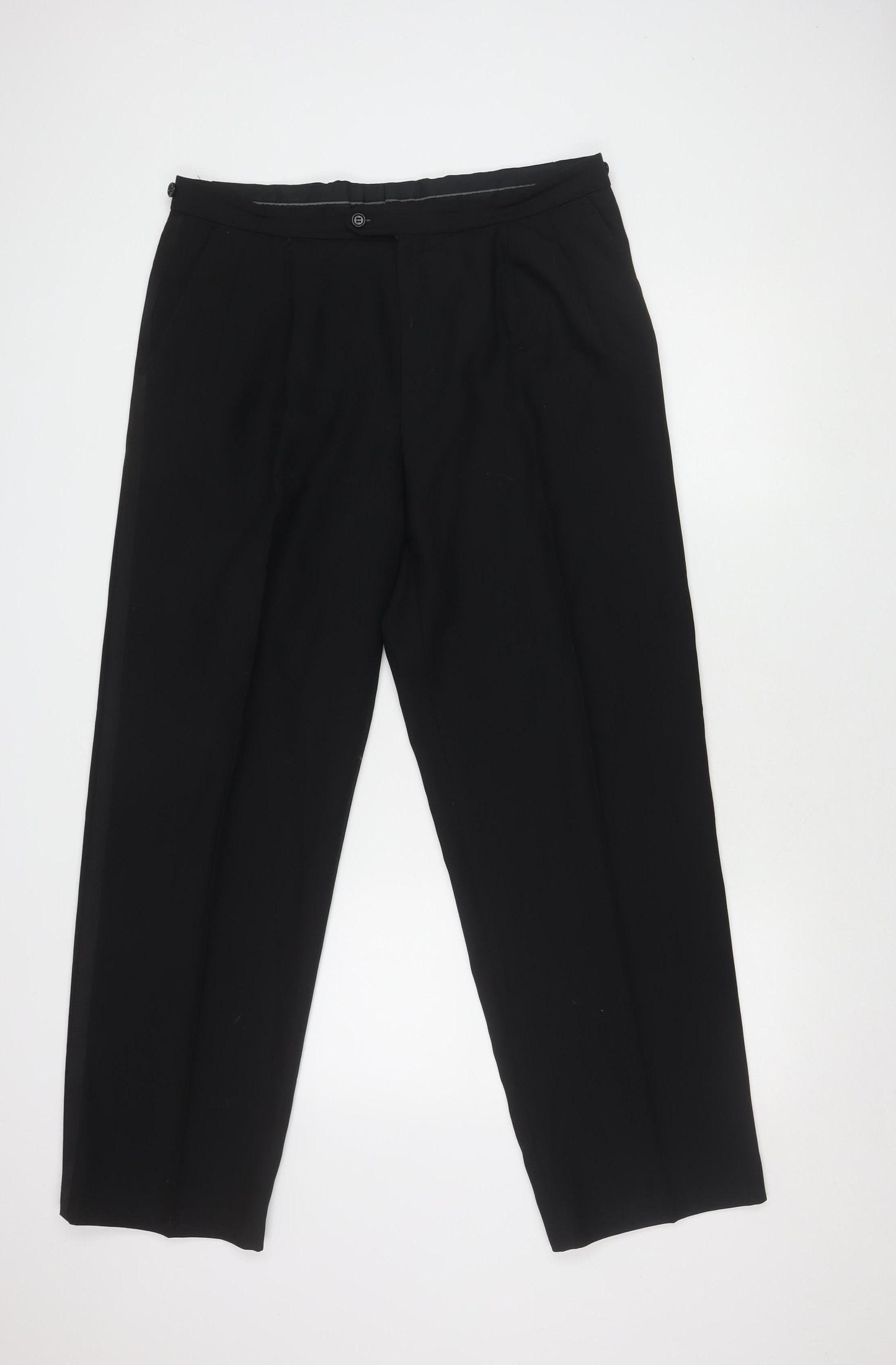 Marks and Spencer Men's Black Wool Dress Trousers