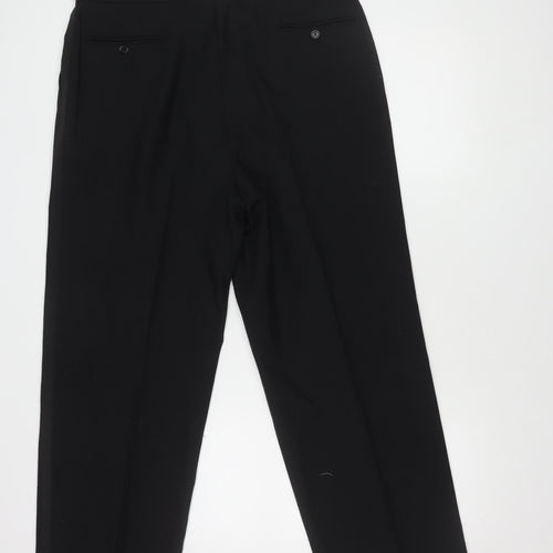 Marks and Spencer Men's Black Wool Dress Trousers