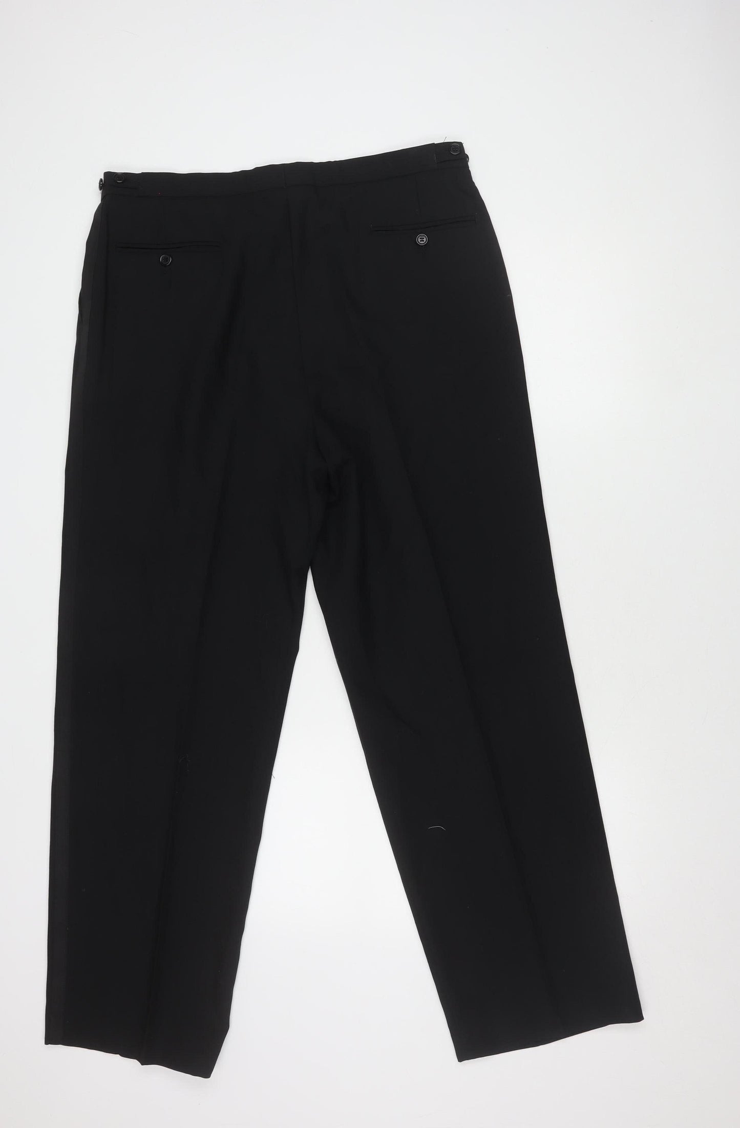 Marks and Spencer Men's Black Wool Dress Trousers