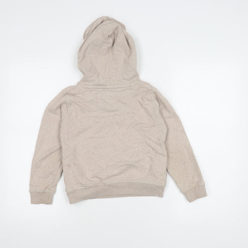 FatFace Girls Beige Hoodie 6-7 Years Winter Animal Print