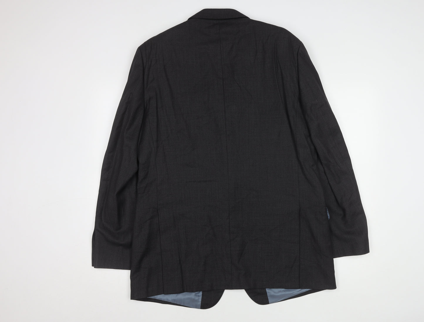 T.M. Lewin Men's Black Wool Blazer - Size 44, Business Style