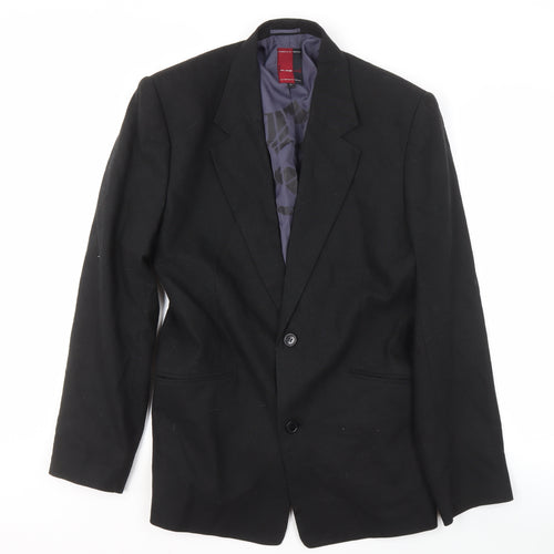 st-martins Men's Black Blazer, L, Formal Jacket