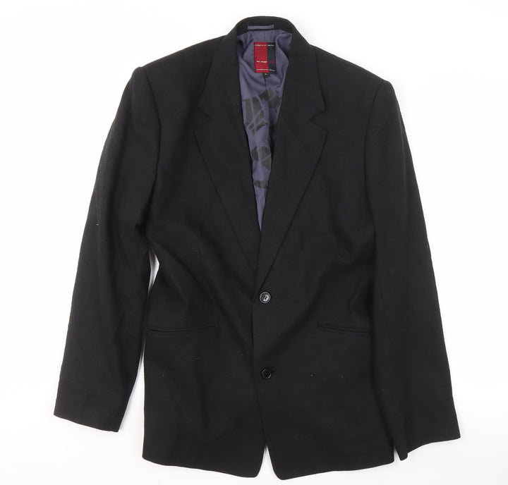 st-martins Men's Black Blazer, L, Formal Jacket