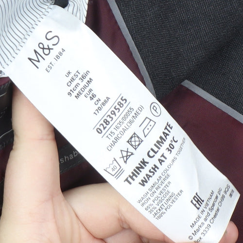 Marks and Spencer Men's Charcoal Blazer 36R