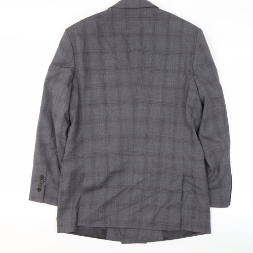 Hawes & Curtis Men's Grey Check Blazer, Size 42, Extra-Slim Fit