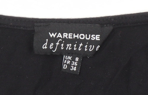 Warehouse Women's Black Sleeveless Tank Top Size 8
