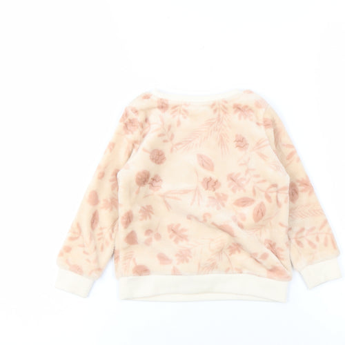 Disney Girls Beige Bambi Floral Long Sleeve Top, Size 2-3