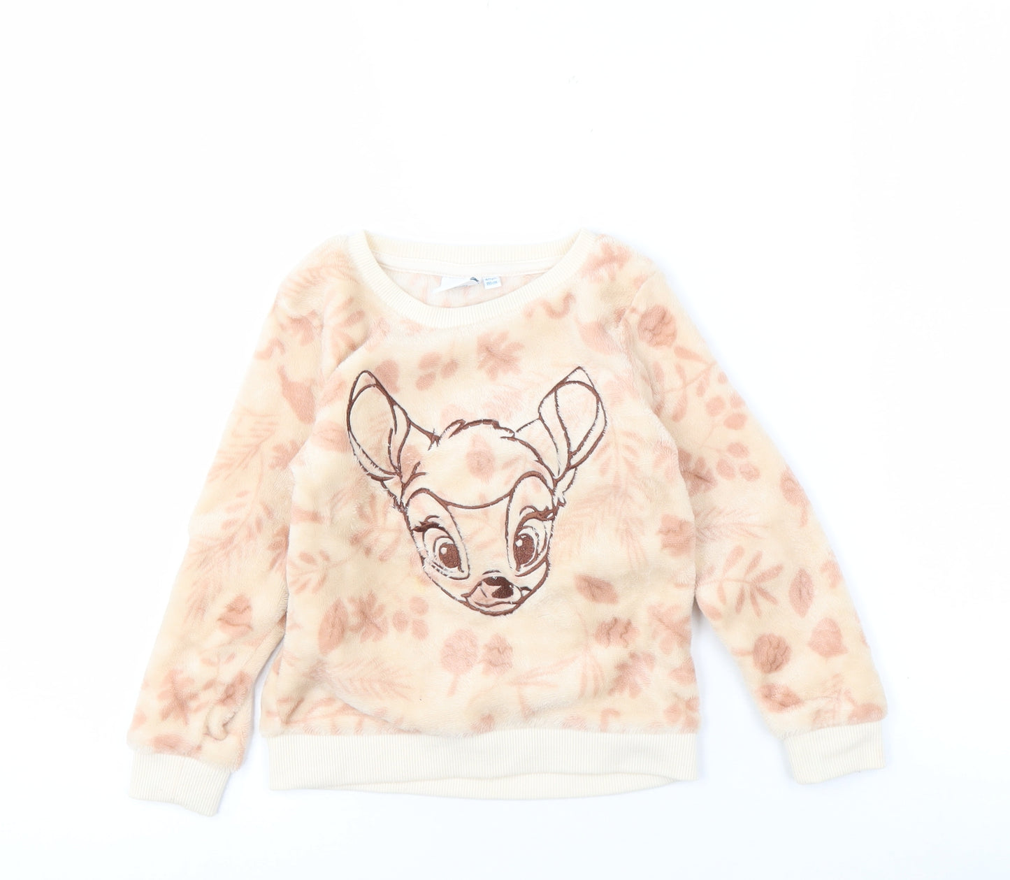 Disney Girls Beige Bambi Polyester Nightwear Top 4-5 Years