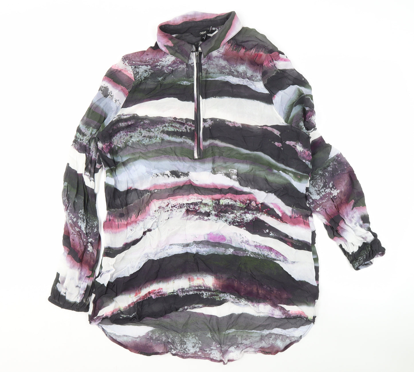 Next Women's Multicoloured High Neck Blouse Size 18
