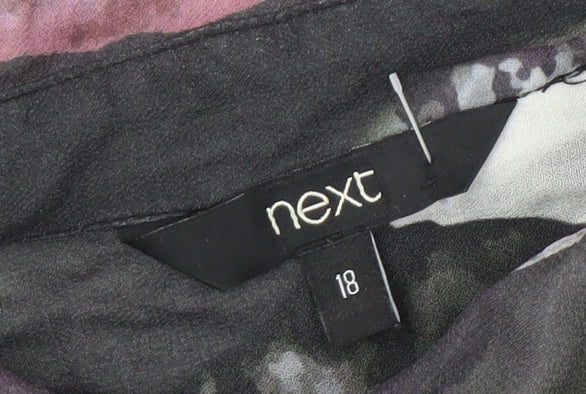 Next Women's Multicoloured High Neck Blouse Size 18