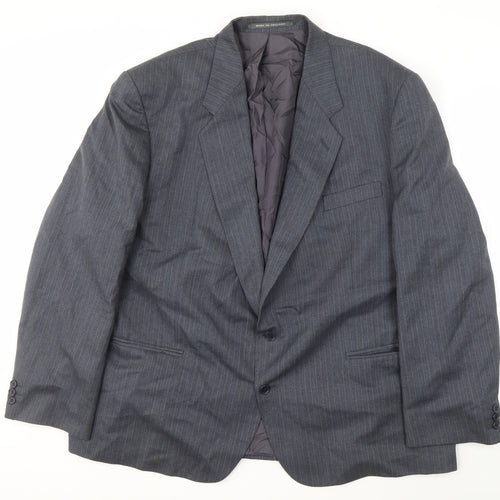 Pinstripe Men’s Regular Grey Blazer 50