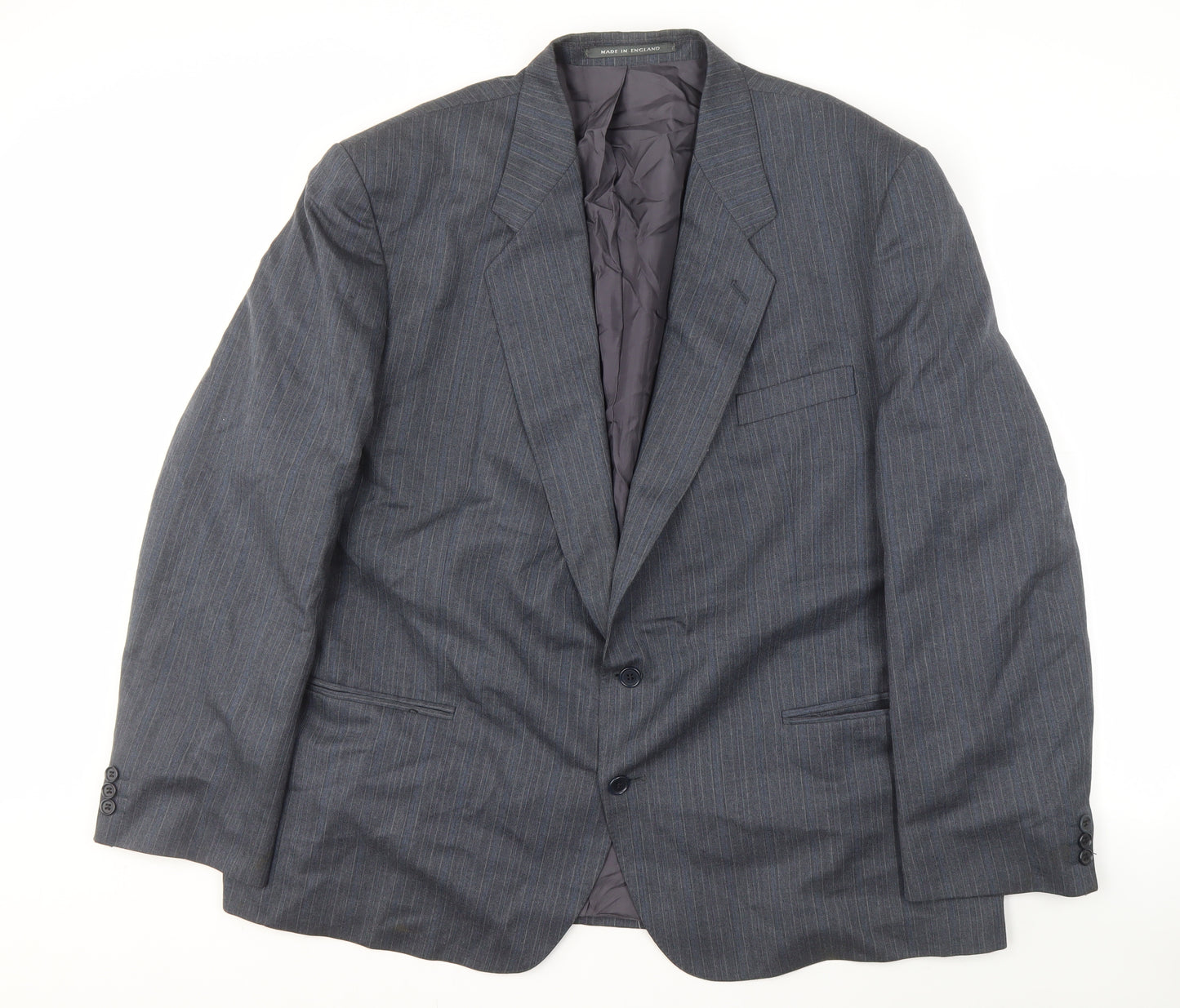 Pinstripe Men’s Regular Grey Blazer 50