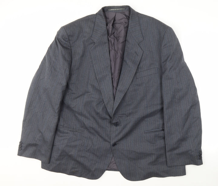Pinstripe Men’s Regular Grey Blazer 50