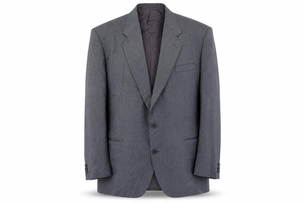 Pinstripe Men’s Regular Grey Blazer 50