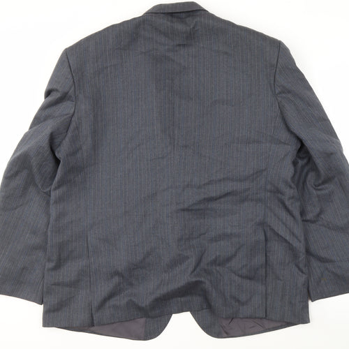 Pinstripe Men’s Regular Grey Blazer 50
