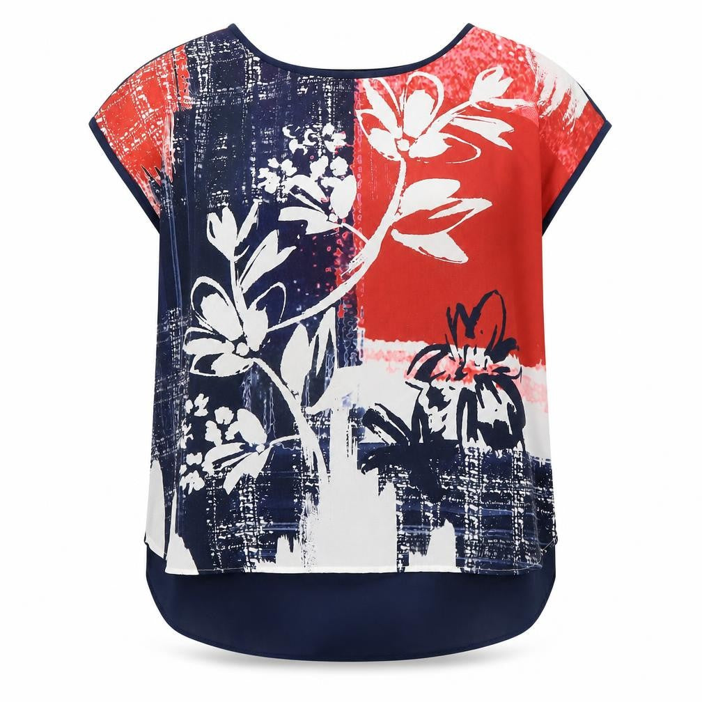 Front view of Roman Women's Multicoloured Floral Blouse, size 18