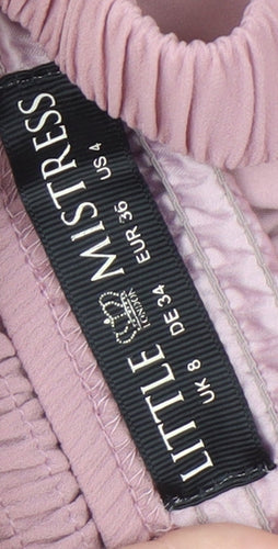 Little Mistress Women's Pink Long A-Line Dress Size 8