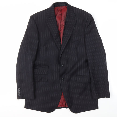 Marks and Spencer Men's Blue Striped Blazer 38R