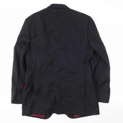 Marks and Spencer Men's Blue Striped Blazer 38R