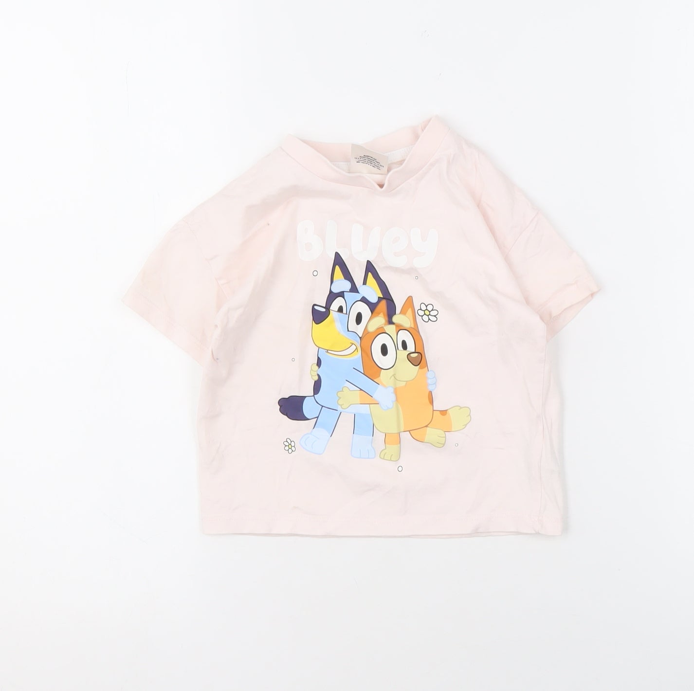 Bluey Girls Pink Graphic T-Shirt Size 2-3 Years
